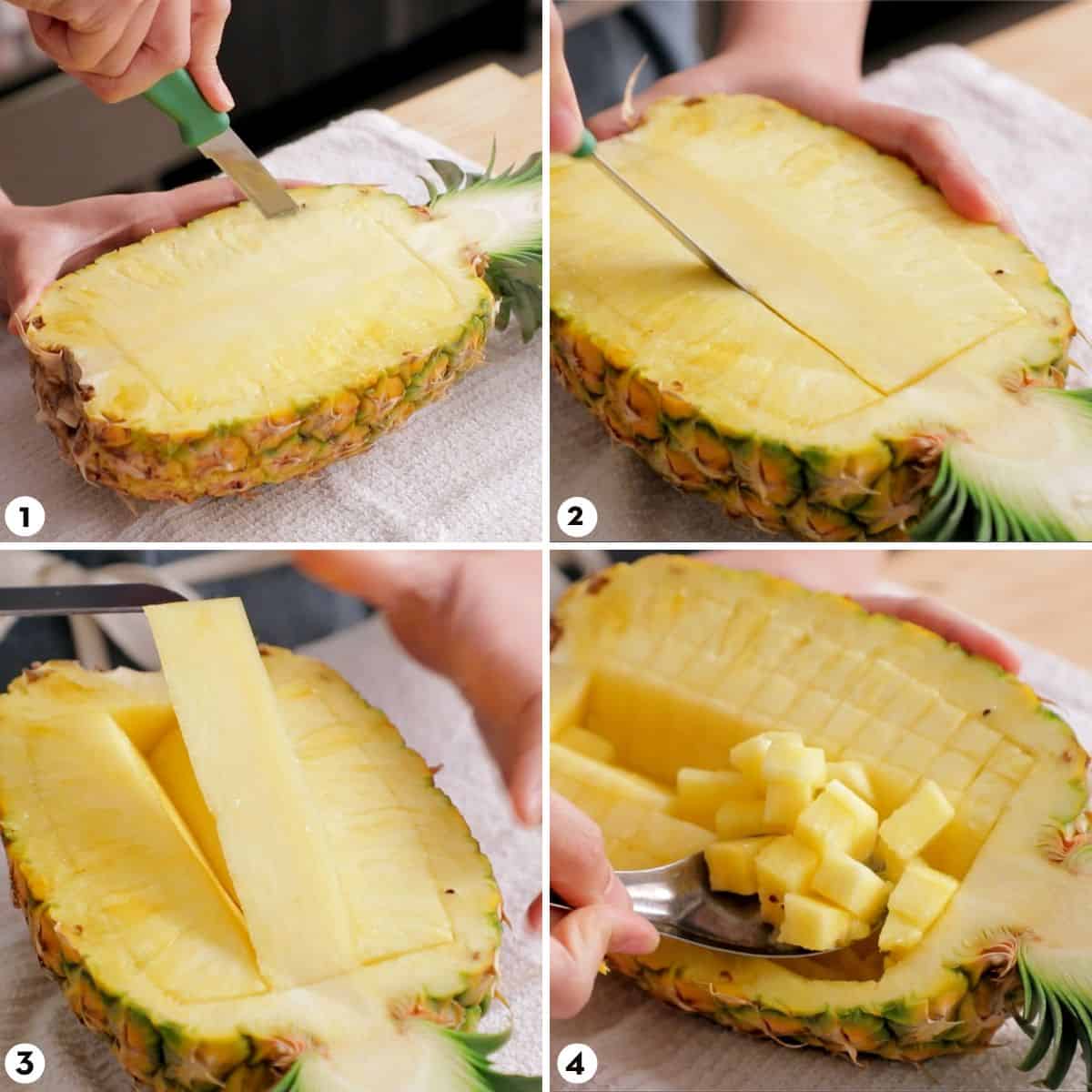 How to cut a pineapple bowl