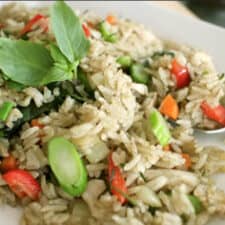 Green Curry Fried Rice ข้าวผัดแกงเขียวหวาน (kao pad gaeng keow waan)-image