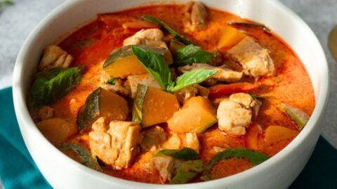 Authentic Thai Red Curry with Chicken