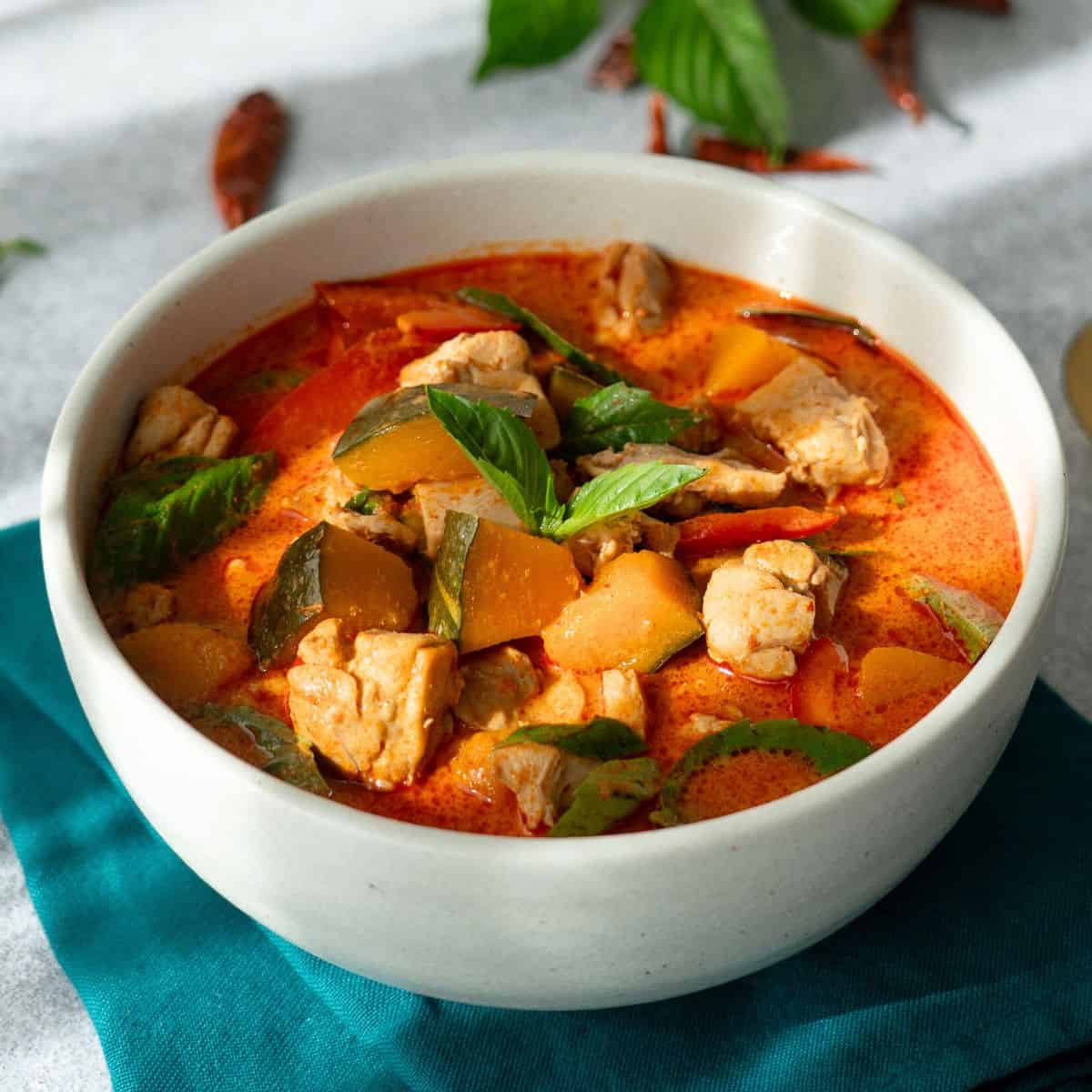 Authentic Thai Red Curry with Chicken