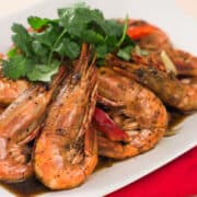 Black pepper prawns