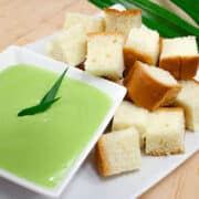 Pandan Coconut Custard "Fondue" สังขยาใบเตย