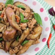 Thai eggplant basil stir-fry