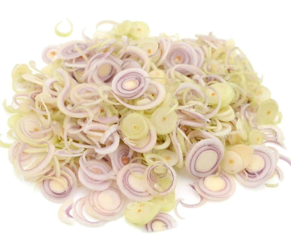 a pile of thinly sliced lemongrass