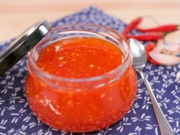 a jar of sweet chili sauce