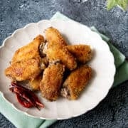 a plate of fish sauce wings