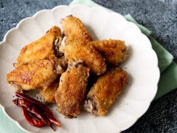 a plate of fish sauce wings