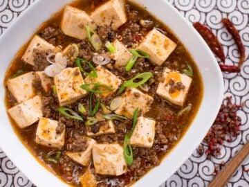 a bowl of mapo tofu
