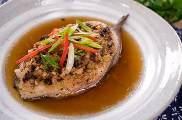 Steamed fish with black bean sauce