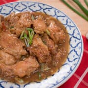 Braised chicken wings with caramelized onions