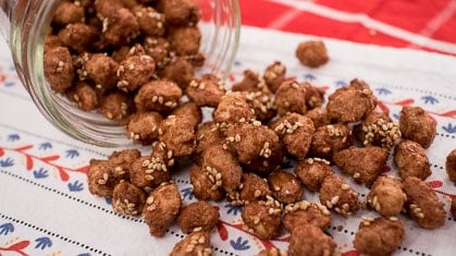 Toasted Coconut Sundaes with Candied Peanuts Recipe