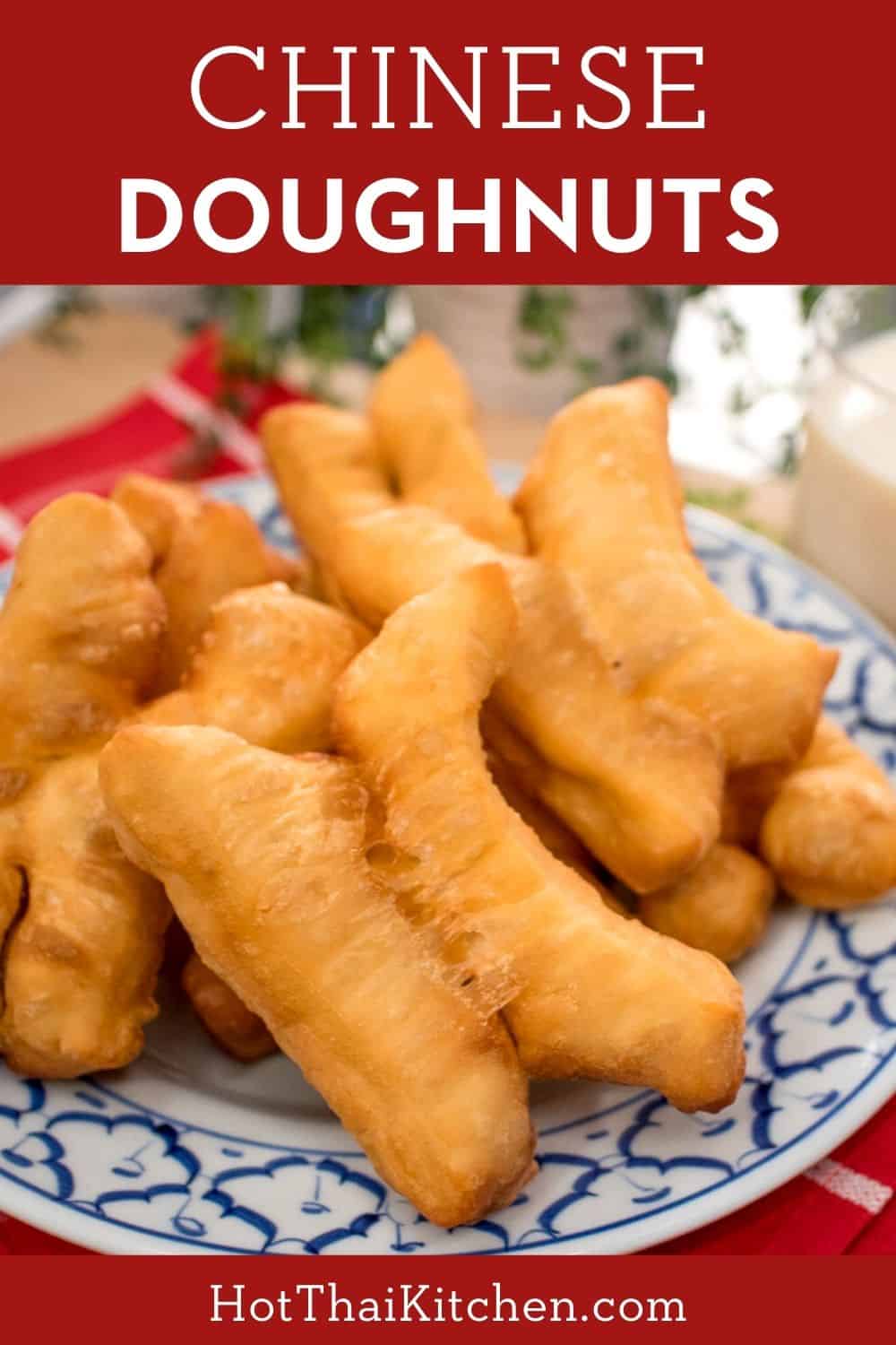The ultimate Thai breakfast experience. This simple recipe is authentic and uses a key ingredient that yields the best, crispy, airy pa tong go, just like in Thailand! #thaifood #streetfood #chinesedoughnuts