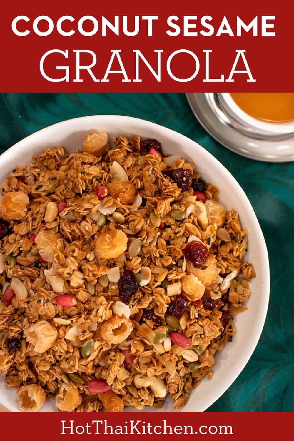 "Thai" Coconut Sesame Granola My New Favourite! Hot Thai Kitchen