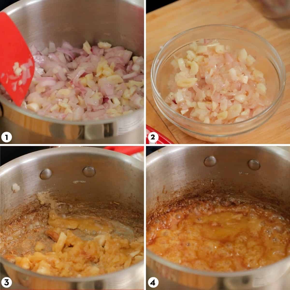 Process for making pad thai sauce steps 1-4