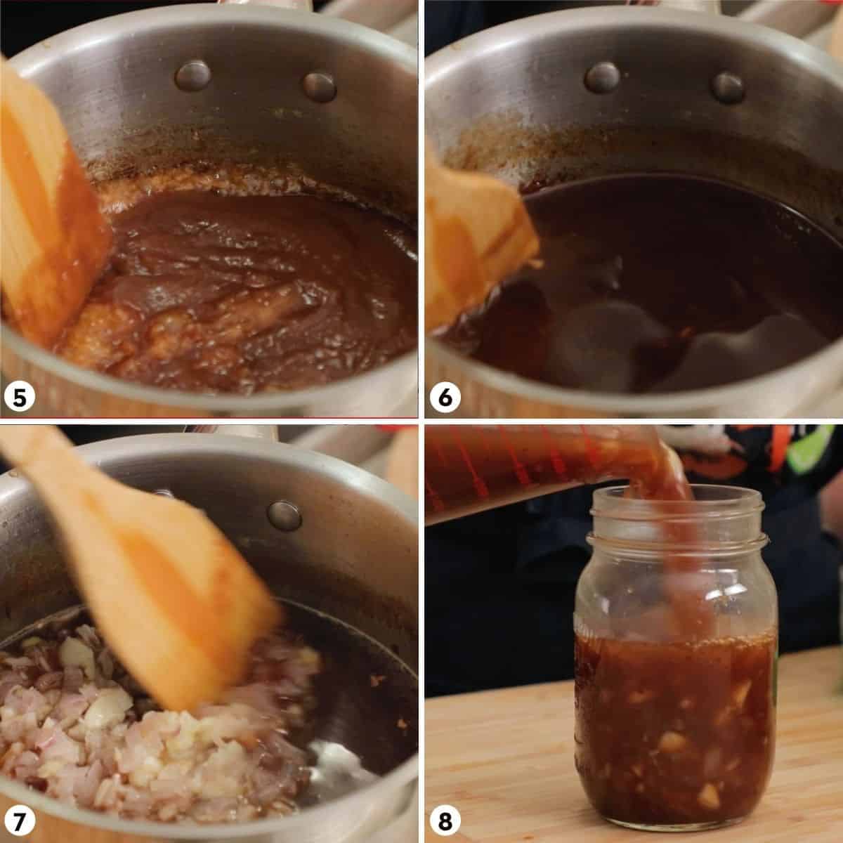 Process for making pad thai sauce steps 5-8