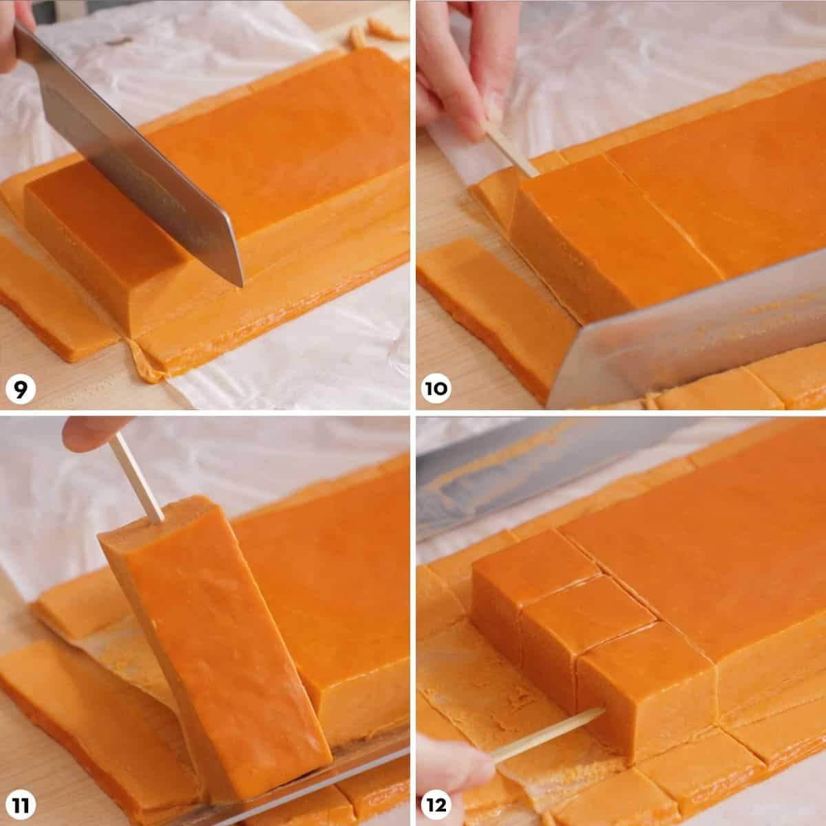 Process for making thai tea ice cream bars steps 9-12