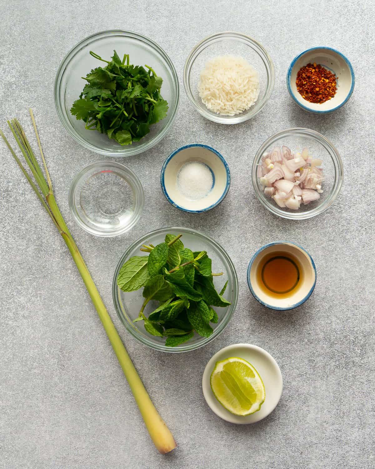 Ingredients for steak salad