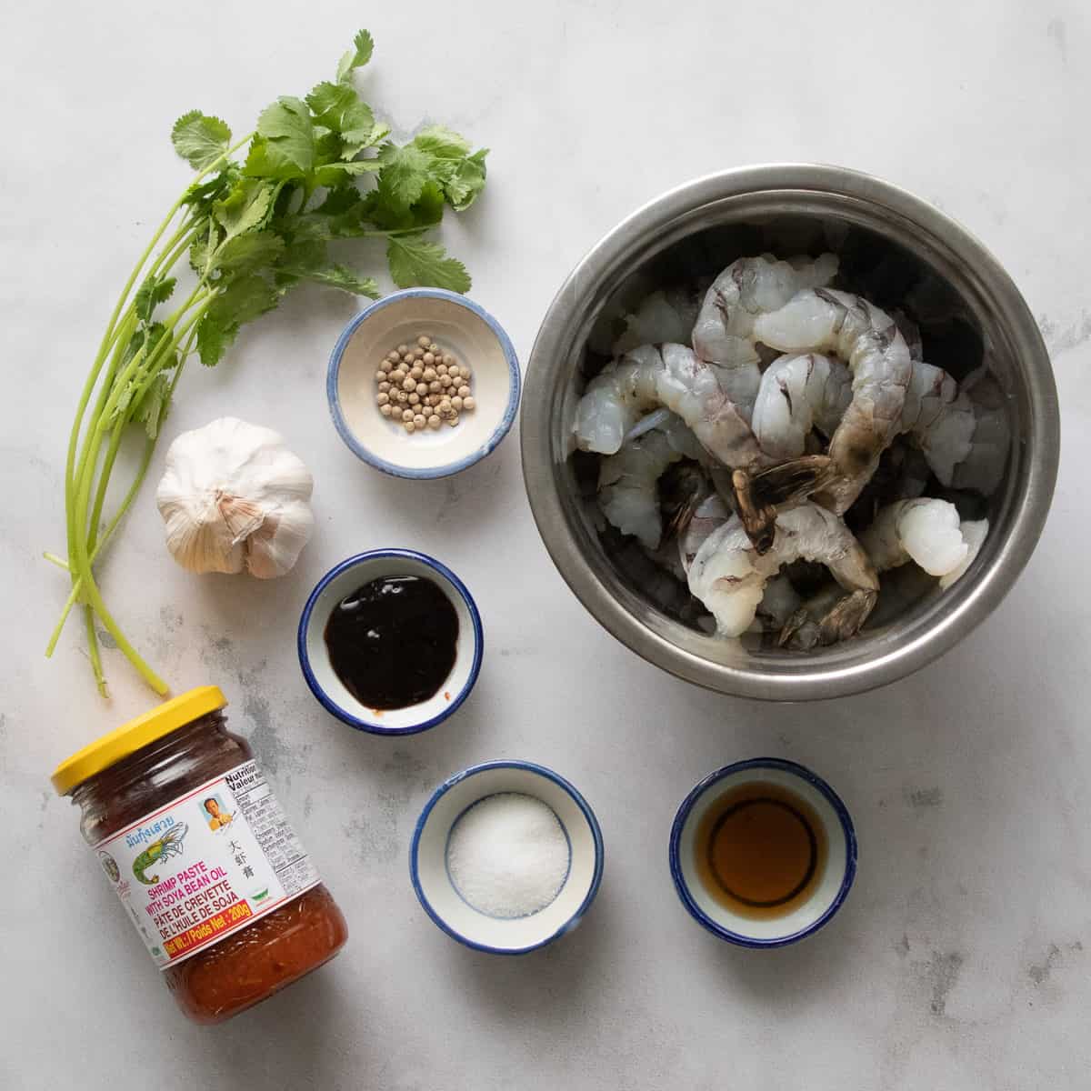 ingredients for garlic shrimp