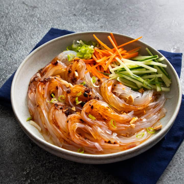 Homemade Glass Noodles with Sesame Soy Dressing - Hot Thai Kitchen
