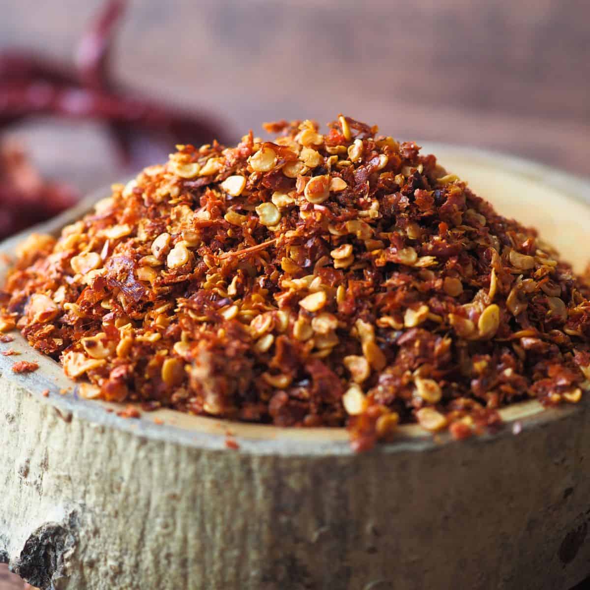 a pile of roasted chili flakes