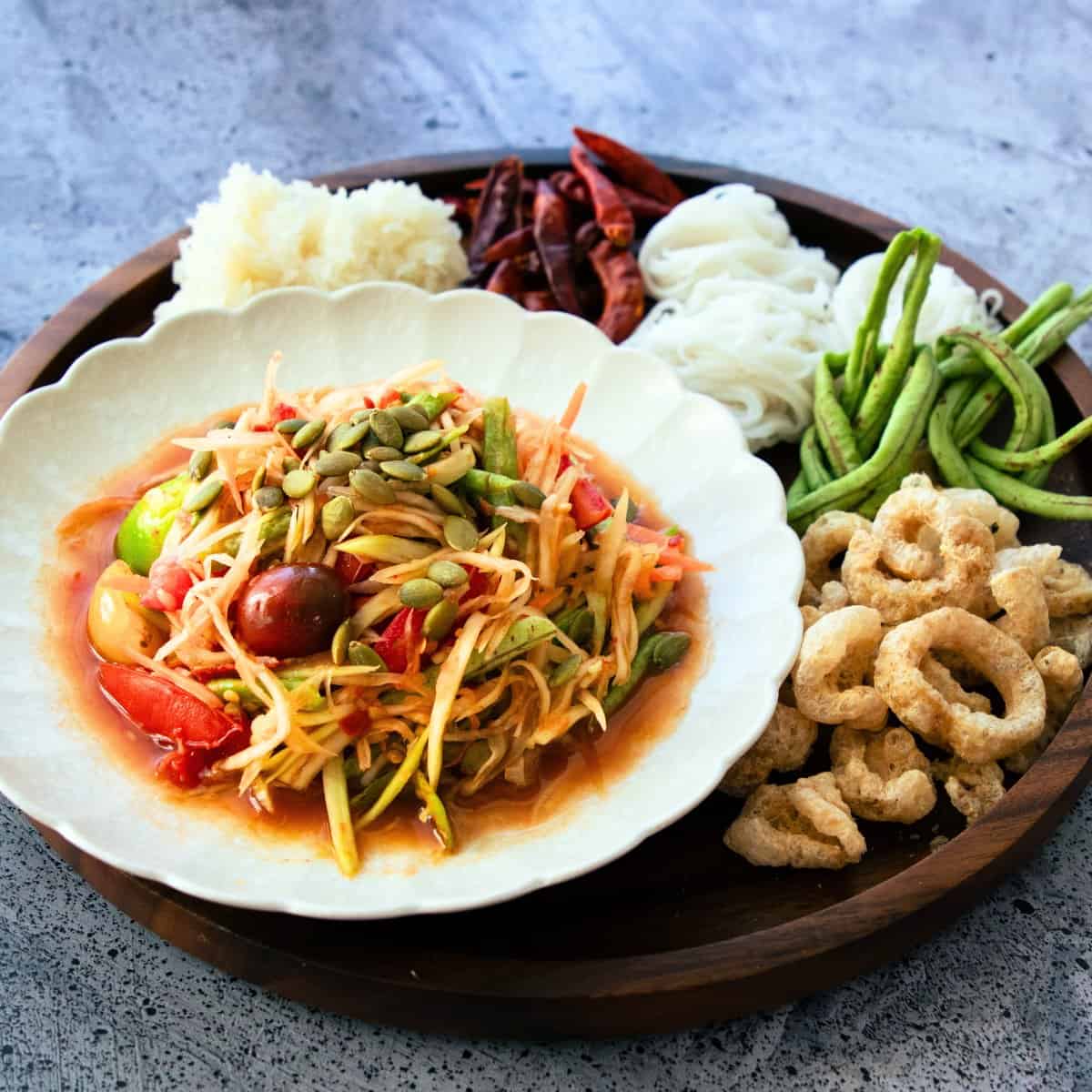 Umami Thai Green Papaya Salad (Som Tum Pla Ra)