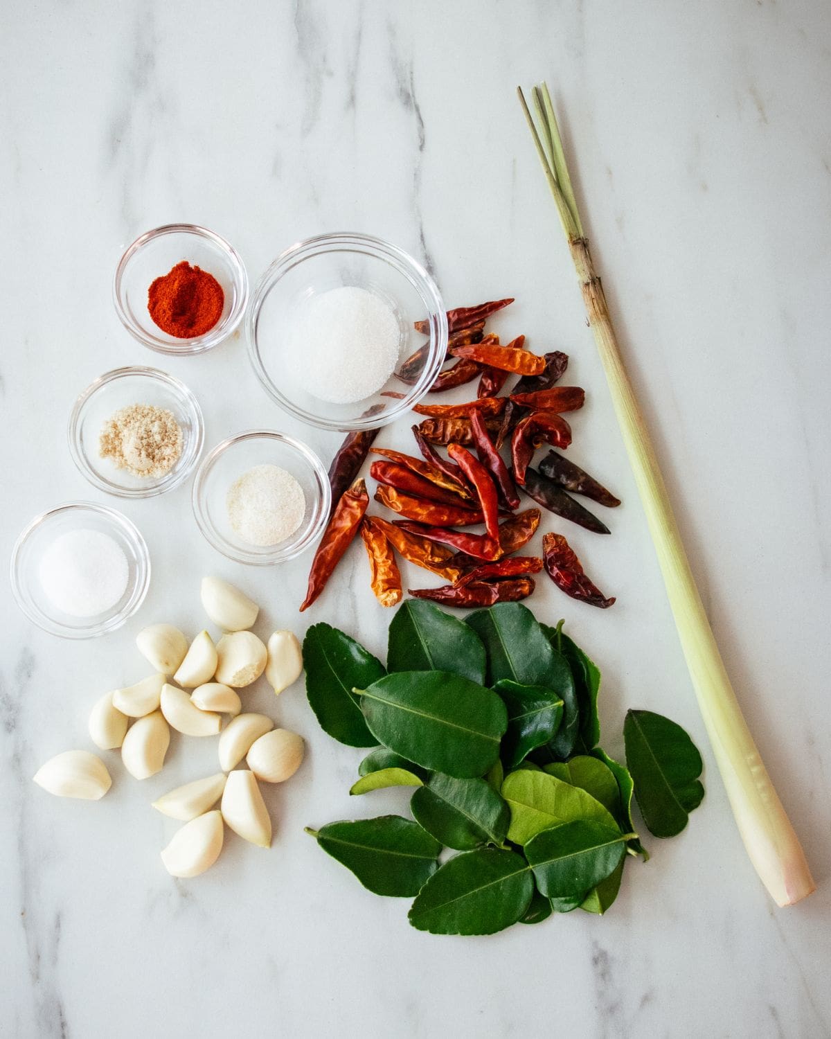 seasonings and herbs needed for herb nuts recipe.