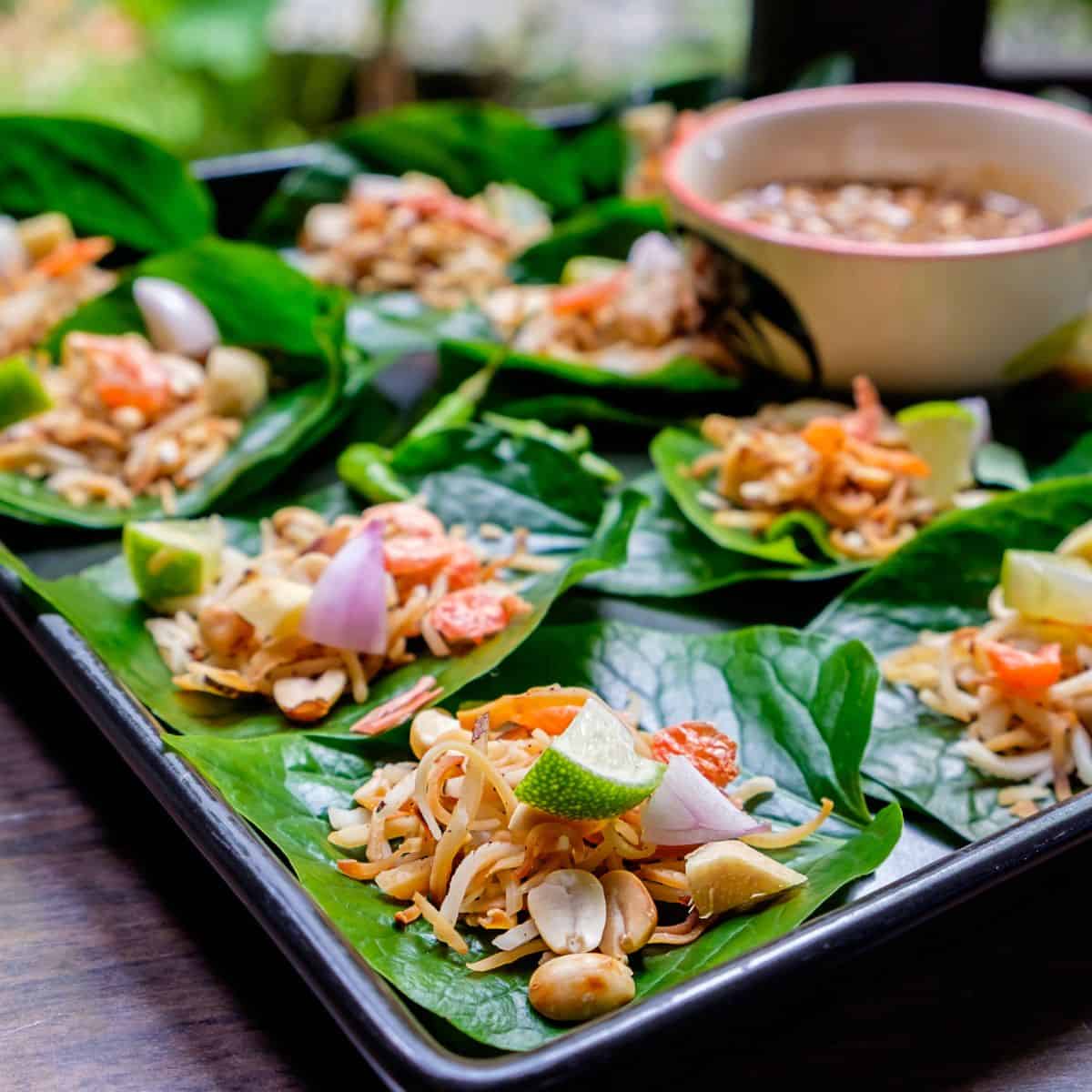 a platter of miang kham